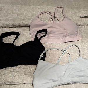 Lululemon sports bras: qty 4, small.